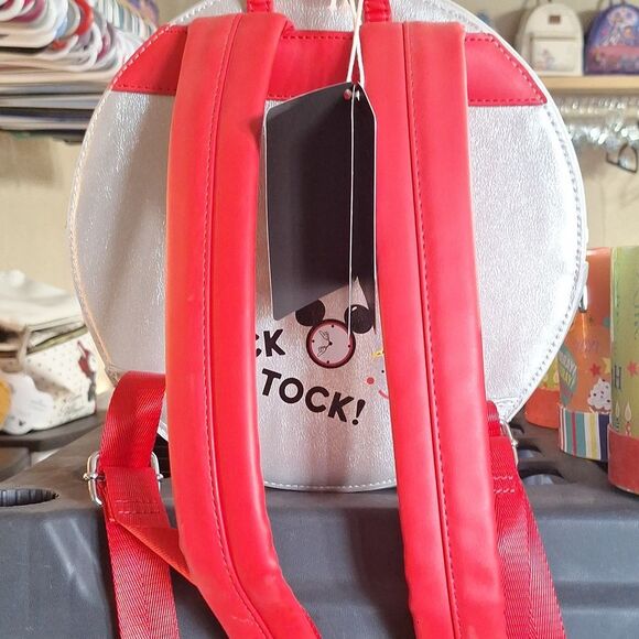 NWT Loungefly: Disney Mickey Mouse Clock Mini Backpack – Stylish, Compact Design - Picture 2 of 5